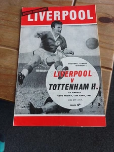 1963 Liverpool v Tottenham Division One season 1962/63 Reds Spurs 12/4/1963 (24) - Picture 1 of 5