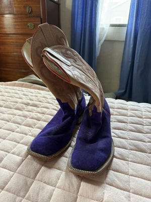 Botas de gamuza moradas Macie Bean para mujer talla 9,5 M punta cuadrada Foto 1 de 3