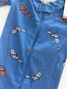 NWT Hanna Andersson Infants One Piece Organic Cotton Pajamas 3-6 Months Otter - Picture 1 of 2