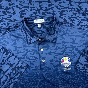 Polo Peter Millar uomo blu medio mimetica Ryder coppa estate comfort 2020 - Foto 1 di 10