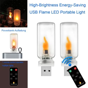 USB-Nachtlicht-Leselampe zum Einstecken mit Mini-USB-LED-Flammeneffekt - Picture 1 of 30