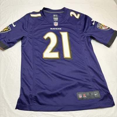 Camiseta de fútbol Nike On Field Baltimore Ravens #21 Mark Ingram II para hombre pequeña Foto 1 de 4