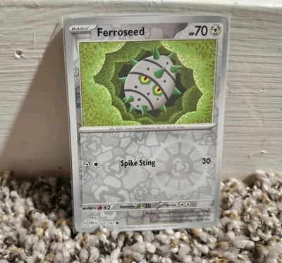 Ferroseed 127/182 Sv04: Paradox Rift Reverse Holo - Pokemon - Free Shipping - NM - Image 1 of 2