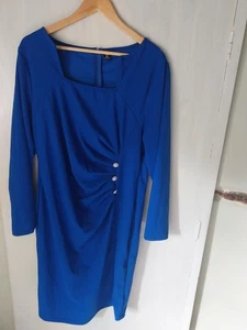 Blue Smart Fitted DRESS Suze 3 XL - Picture 1 of 4