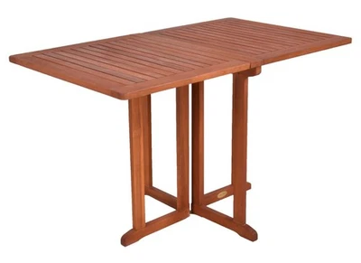 Balkon Tisch Eukalyptus Holz klappbar - 120 cm / eckig - Garten Terrasse Outdoor - Bild 1 von 4