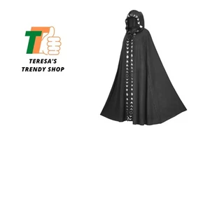Gothic Harajuku Hooded Cloak Renaissance 5 Color Cloak Event Witch Halloween ... - Bild 1 von 2