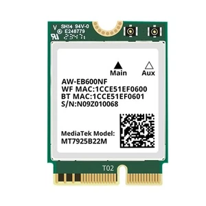 MT7925 WiFi 7 Netzwerkkarte 5400Mbps Bluetooth 5.3 Tri Band 2.4G 5Ghz 6GHz 5839 - Bild 1 von 8