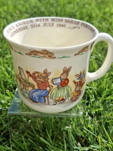 Taza Boda Real Príncipe Andrés y Sarah Ferguson Bunnykins Doulton  - Imagen 1 de 3