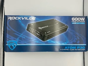 Rockville ATOM P30 2400 Watt 4-Kanal Marine/ATV/Auto Verstärker Amp + Voltmeter - Bild 1 von 5