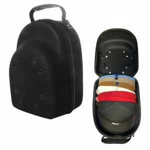 Black Hat Travel Bag Adjustable Shoulder Strap Hat Carrier Outdoor - Picture 1 of 10