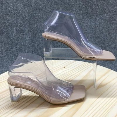 Sandalias INC para mujer 9M Beyla 2 sin cordones deslizables transparentes correa de tacón NUEVO Foto 1 de 4