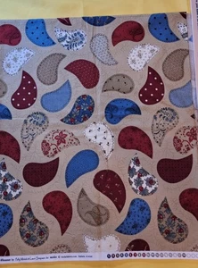 Wiscasset by Polly Minick & Lauri Simpson Moda Paisley Cotton Remnant 13" x 44" - Picture 1 of 8