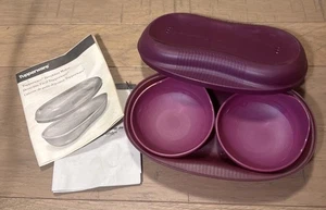 Tupperware Microondas Desayunadora con Insertos de Huevo y Manual. Púrpura - Imagen 1 de 9