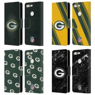 NFL GREEN BAY PACKERS ARTWORK LEATHER BOOK WALLET CASE COVER FOR GOOGLE PHONES - Image 1 of 4