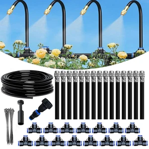 49ft Drip Irrigation Kit Garden Irrigation System Plant Watering Drip Adjustable - Picture 1 of 12