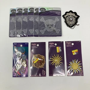 Mixed Lot Of 11 Embroidered Iron-on Sew-on Patches. - Picture 1 of 13