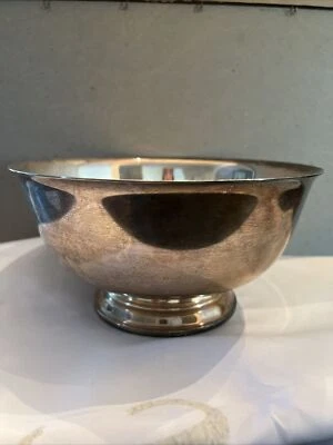 Cuenco Revere vintage plateado Webster Wilcox 7" Foto 1 de 4