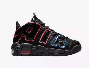 Nike Air More Uptempo Black Red Boys Girls GS Size 5Y = 6.5 Womens FD1012 001 - Picture 1 of 15