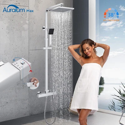 Duschsystem mit Thermostat Duscharmatur Regendusche Duschset Handbrause Dusche - Bild 1 von 4