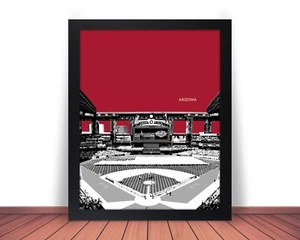 Framed CHASE FIELD Photo Picture ARIZONA DIAMONDBACKS Skyline 8x10 or 11x14 r - Picture 1 of 16