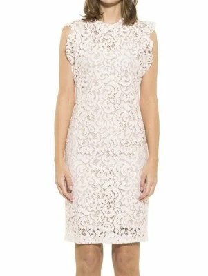 VESTIDO DE BABADO BAINHA SEM MANGAS DE RENDA ALEXIA ADMOR CARRIE | Casamento | Barbiecore - Imagem 1 de 4