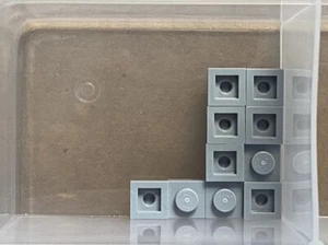 Piezas LEGO - Placa Gris Azulado Claro 1 x 1 - No 3024 - Cantidad 10 - Imagen 1 de 1