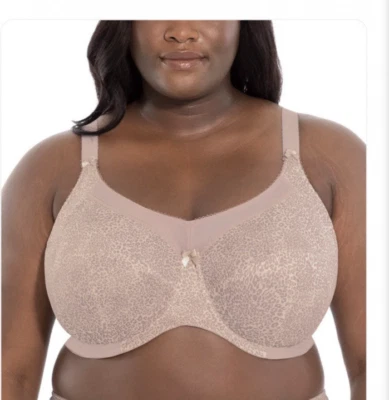 Goddess Kayla UW Full Cup Bra #6164 US Sizes G- L Taupe Leopard Print NWT$56 - Image 1 of 4