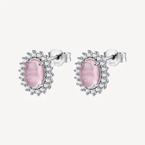 BROSWAY FANCY ORECCHINI QUARZO ROSA E ZIRCONI IN ARGENTO 925 FVP123 VIBRANT PINK - Foto 1 di 5