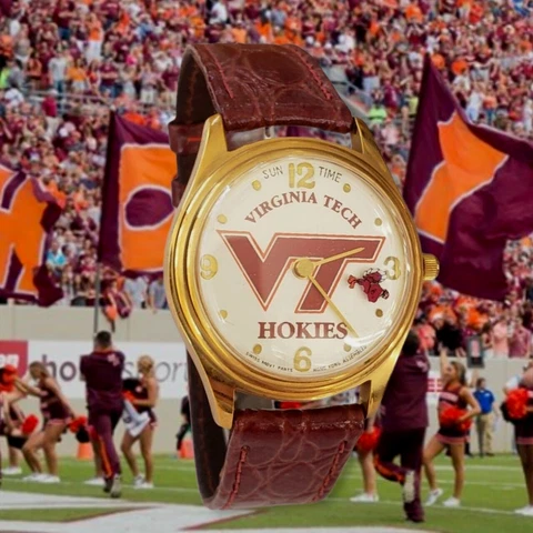 Vintage Virginia Tech Hokies NCAA Football Watch Hokie Team Mascot Second Hand Cover