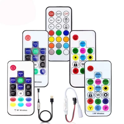 WS2811 WS2812B LED Pixels Strip Light Controller USB DC RF Remote Controller - Image 1 of 4