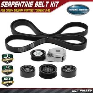 5x Serpentine Belt Drive Component Kit for Chevy Equinox Pontiac Torrent 3.4L - Picture 1 of 9