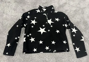 Derek Heart Women’s Medium Pullover 3/4 Zip Fleece Sweatshirt Stars NWOT - Picture 1 of 4