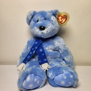 Nuovo con etichette Ty Beanie Buddy "1999 Holiday Teddy" 2002 vintage ritirato da collezione Regno Unito - Foto 1 di 9