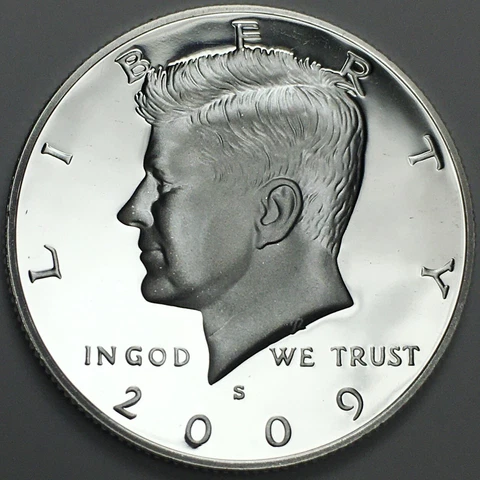 2009-S Silver Proof Kennedy Half Dollar - 90% Silver - (UNC) KM#A202c - HD09SS Cover