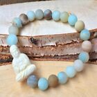 8Mm Amazoniteite Beads Gemstone Mala Stretchy Bracelets Artisan Formal Gift