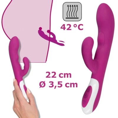 Rabbit Vibrator Sexspielzeug Klitoris Heizfunktion Damen Dildo Massagestab Sex - Bild 1 von 4