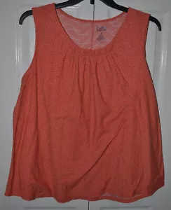 Camiseta sin mangas Croft & Barrow para mujer melocotón con puntos negros talla: 2X - Imagen 1 de 3