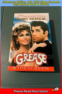 Grease 20th Anniversary Edition PAL VHS Video Cassette + CD + Screenplay Book - Picture 1 of 10