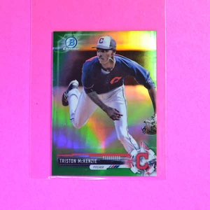 2017 Bowman Chrome, Mini GREEN REFRACTOR #BCP118 Triston Mckenzie Rookie #d /99 - Picture 1 of 1