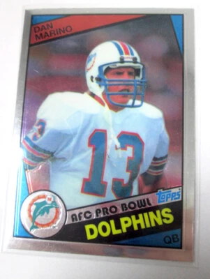 Tarjeta coleccionable de fútbol americano cromada Dan Marino AFC Pro Bowl Topps Miami Dolphins Foto 1 de 3