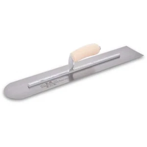 MARSHALLTOWN Trowel 22" x 4" Finishing Handle Trl-Round Front End Curved Wood - Picture 1 of 3