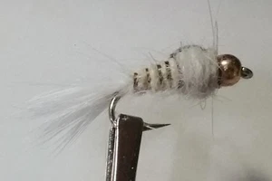 1 Dozen - BH Cream Hare's Ear - Wet Nymph Fly - Trout - Imagen 1 de 1