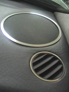 D Chrom Ringe für Lautsprecher und Lüftung / Audi 80 90 B4 - Edelstahl poliert - Picture 1 of 3