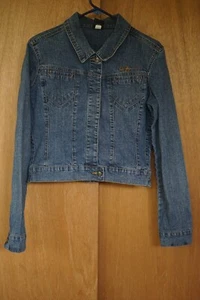 Vintage FUBU the Collection Womens Large Denim Jacket Style#: 812010FJ02B - Picture 1 of 12