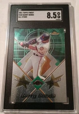 Barry Bonds 2001 Finest All Stars SGC 8.5 😎 Cool Insert With Silver Border😎 - Image 1 of 4