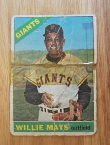 Willie Mays 1966 Topps #1 Trading Card MLB Baseball San Francisco Giants - Bild 1 von 10