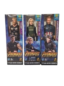 Marvel Infinity War Titan Hero Series Black Widow /Thor/Captain America 12" Figs - Picture 1 of 9