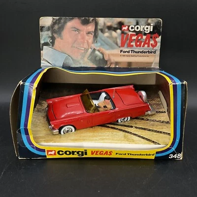 Corgi Vega$ Ford Thunderbird #348 Scale 1:43 Vegas 1980 TV Show Robert Urich Box - Image 1 of 4