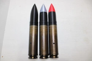 3 30mm Kaliber Replika für den Apache Hubschrauber rot schwarz silber Spitze 3 Stück - Bild 1 von 6