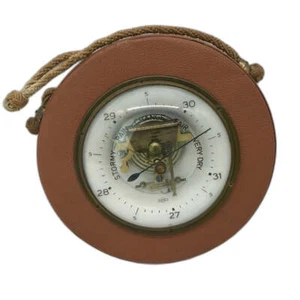 VINTAGE Stormy Rain Change Fair Very Dry Oval Barometer - Picture 1 of 5